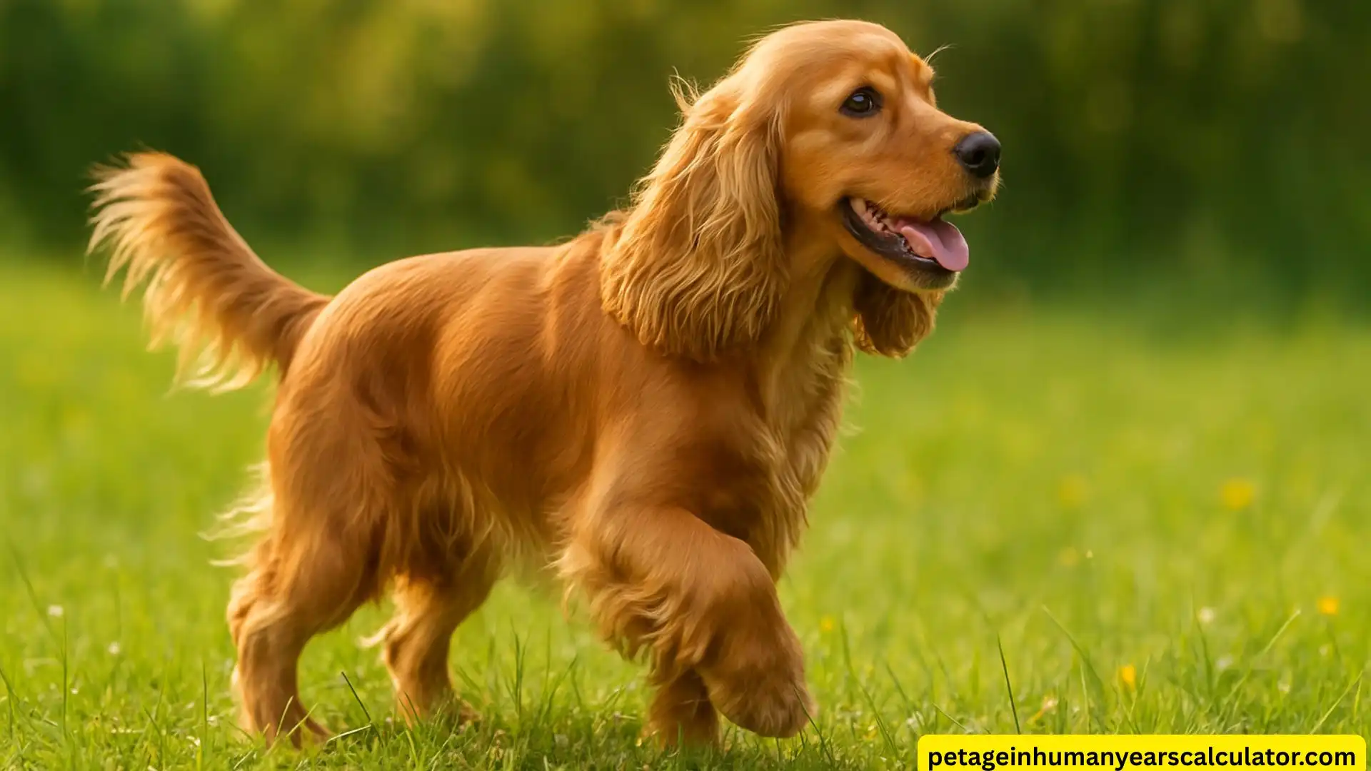 1920x1080-wide-angle-HD-photograph-of-a-Cocker Spaniel dog-happily-playing-outdoors