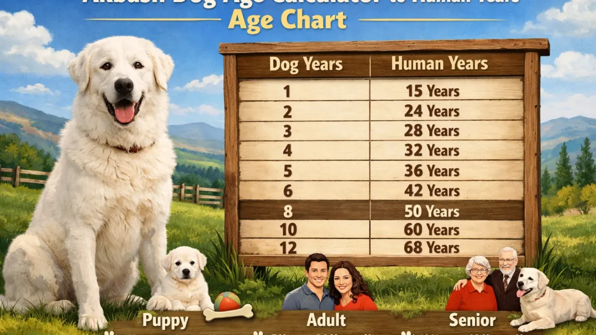 Adult Akbash dog standing outdoors, illustrating breed size and lifespan reference