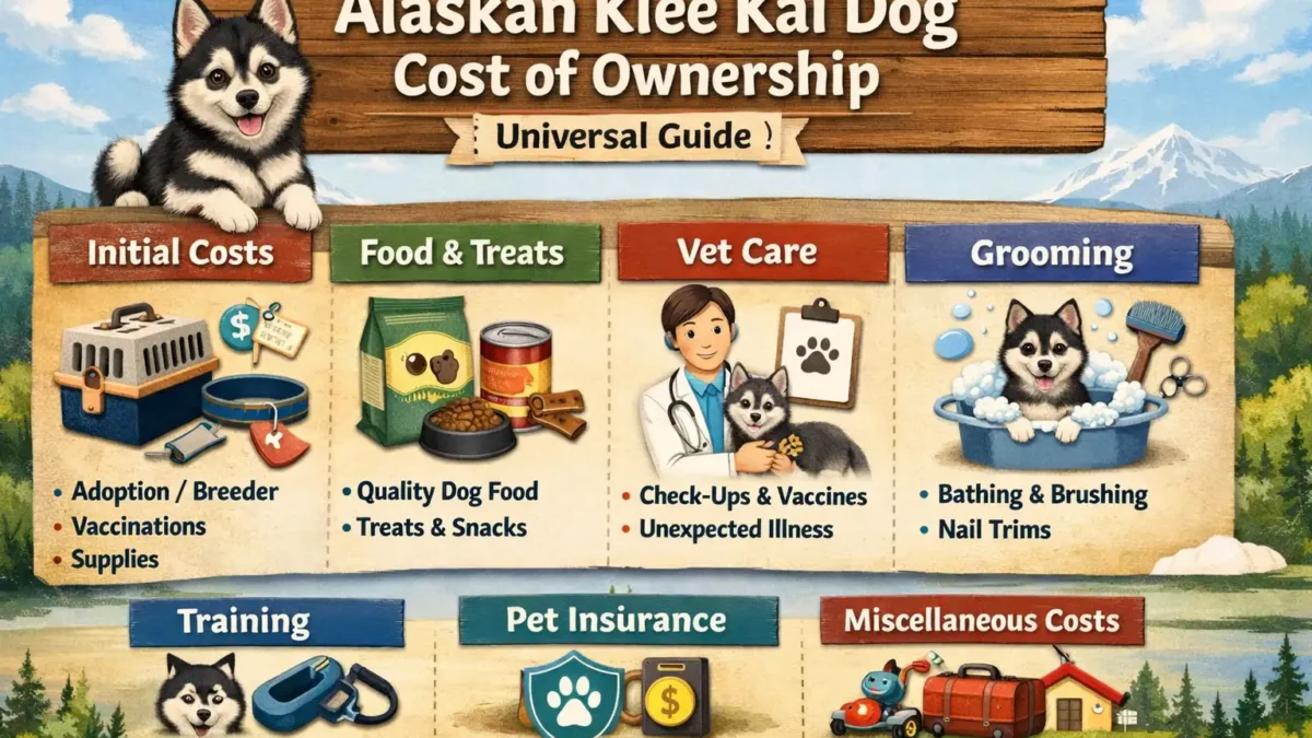 Adult Alaskan Klee Kai standing outdoors, showing size, coat, and alert expression