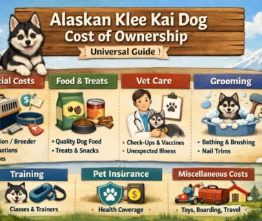 Adult Alaskan Klee Kai standing outdoors, showing size, coat, and alert expression