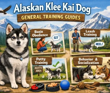 Alaskan Klee Kai dog practicing obedience commands during a training session