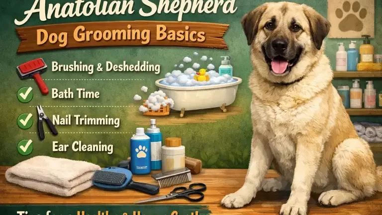 Anatolian Shepherd Dog grooming basics including coat care, shedding, and hygiene needs
