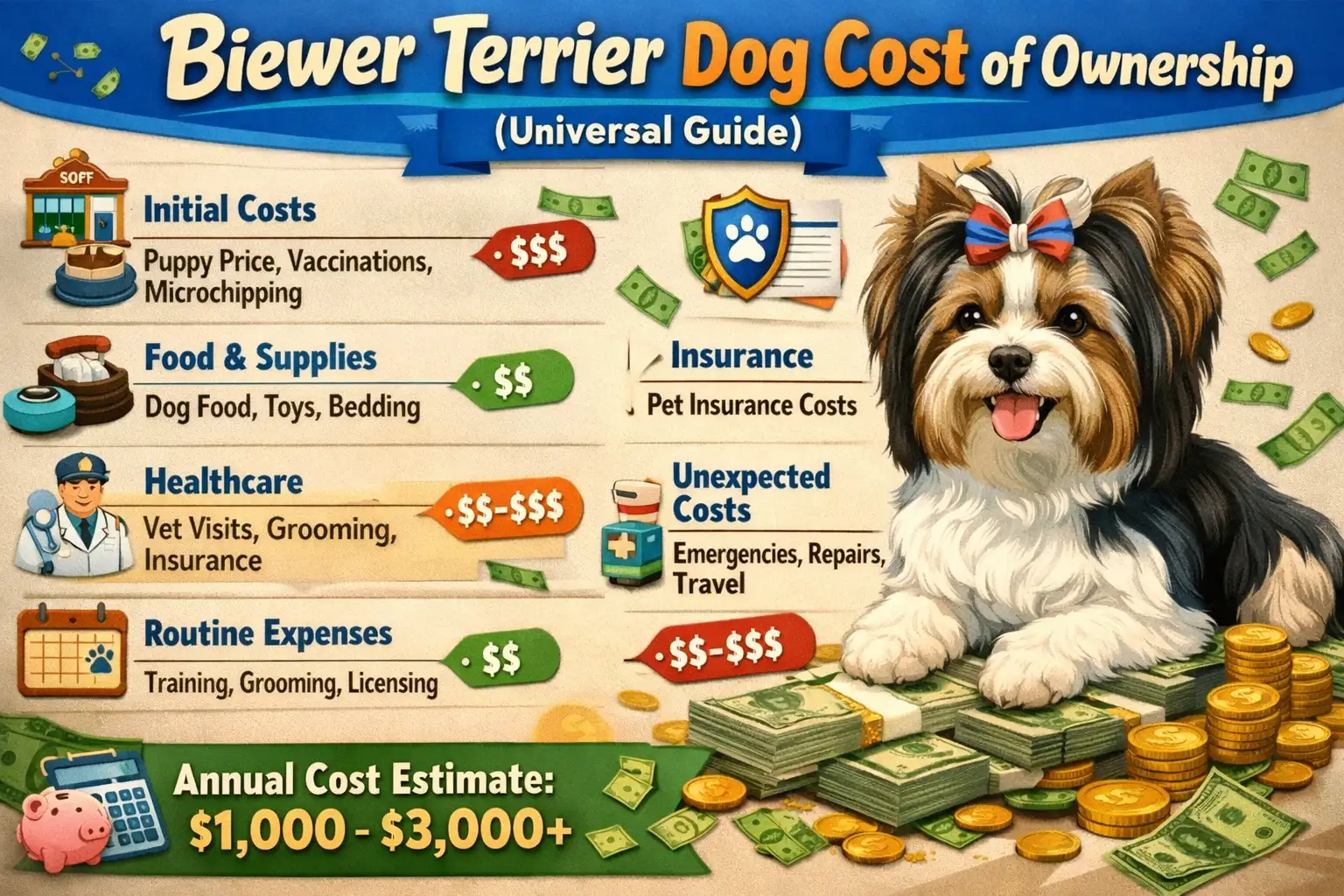 Biewer Terrier Cost of Ownership: Monthly, Yearly & Lifetime Expenses Explained