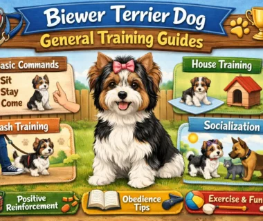 Biewer Terrier training with an owner practicing basic obedience in a calm home setting