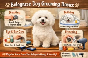 Bolognese dog grooming routine focusing on coat care and maintenance