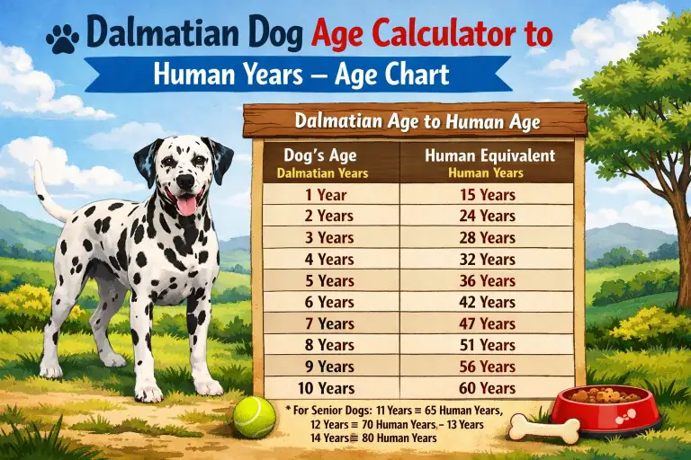 Dalmatian Dog Age Calculator to Human Years (Age Chart & Life Stages)