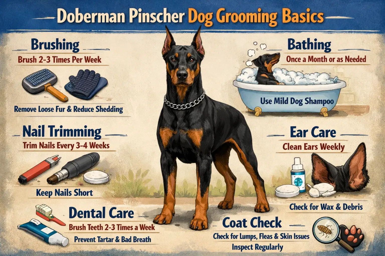 Doberman Pinscher Grooming Basics: Complete Guide for Healthy Coat & Skin