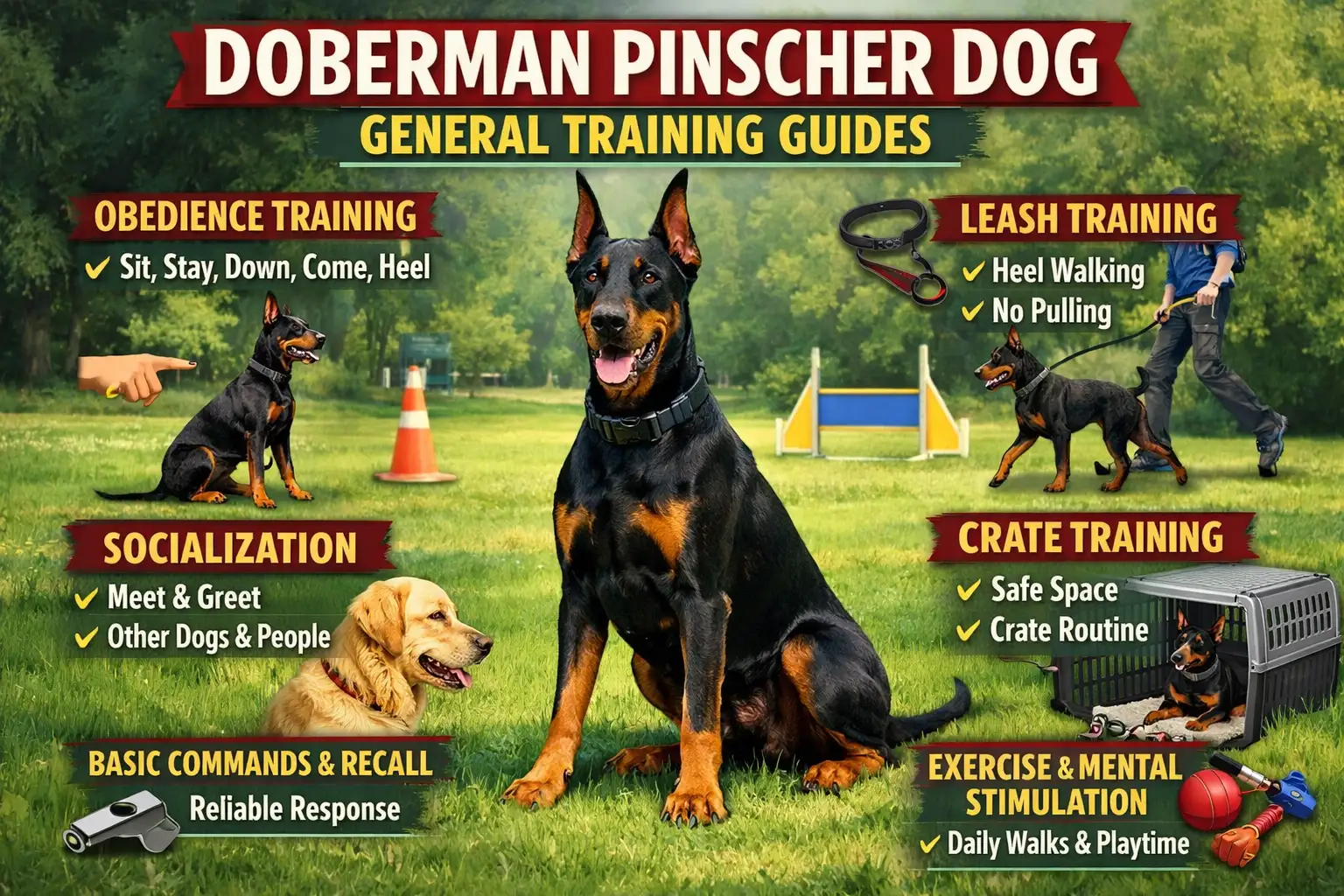 Doberman Pinscher Training Guide: Expert Tips for Puppies & Adults