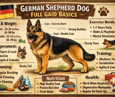 A strong and loyal German Shepherd dog with a black and tan coat, standing proudly in a natural outdoor setting.