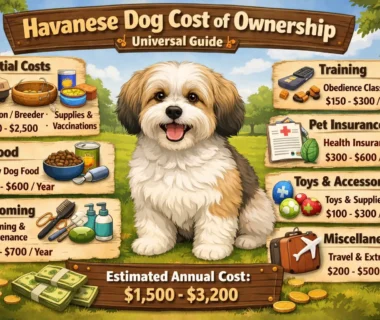 Havanese dog cost of ownership shown with a small long-haired Havanese sitting calmly indoors