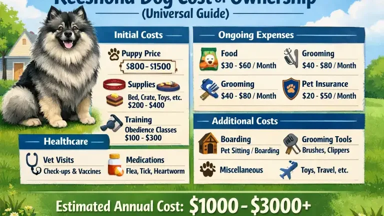 Shar-Pei dog at home with veterinary care items, food bowls, and grooming supplies