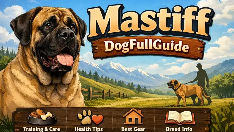 Mastiff Dog breed full guide covering temperament, size, care, and family suitability