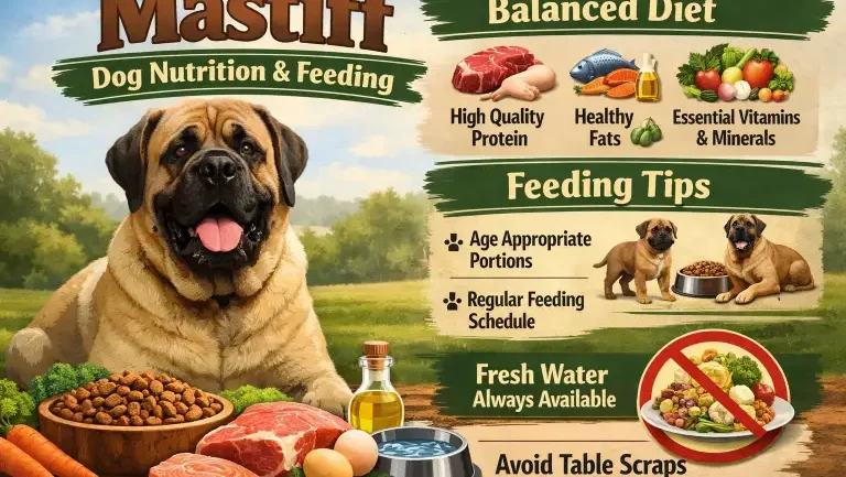 Mastiff Dog nutrition and feeding guide with large-breed diet and portion recommendations
