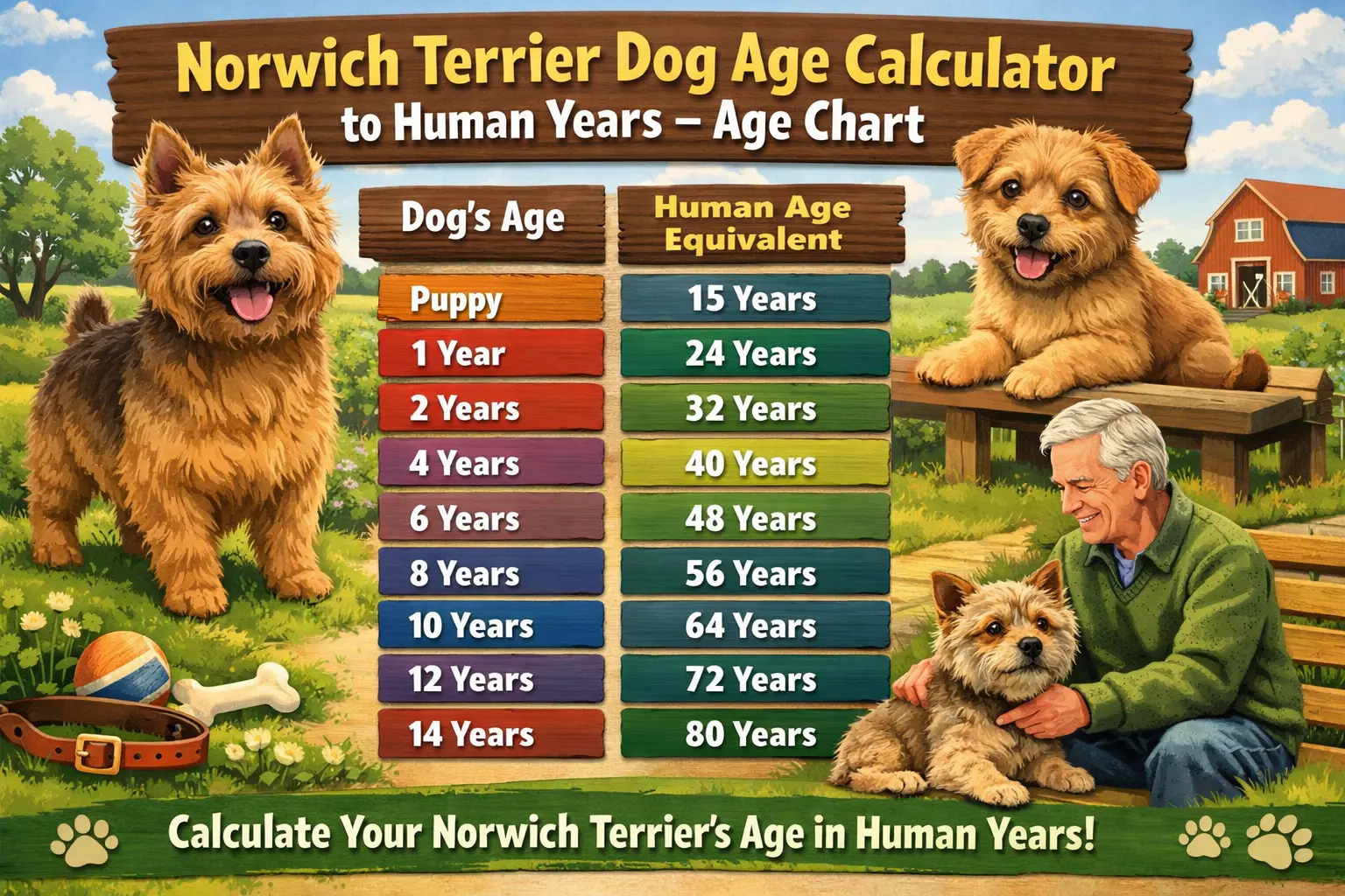 Norwich Terrier Age Calculator to Human Years (With Age Chart)