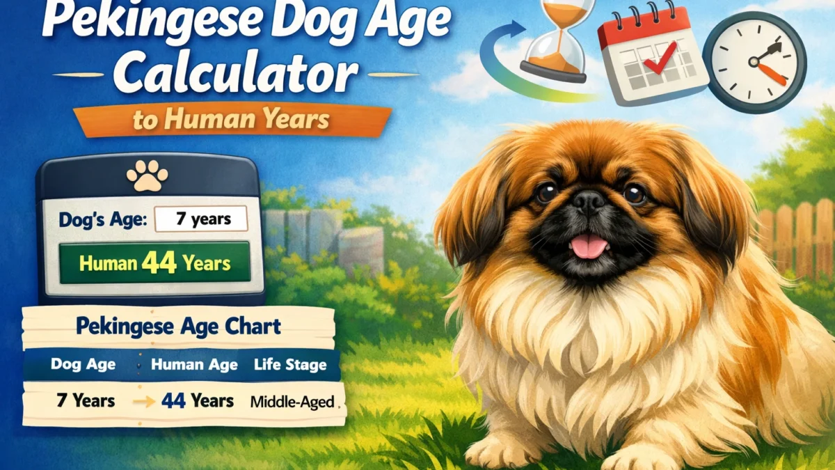 Pekingese puppy with fluffy coat representing early age stages in a Pekingese dog age calculator