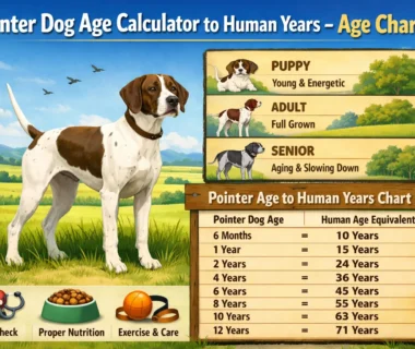 Pointer dog standing outdoors showing typical athletic build and alert posture