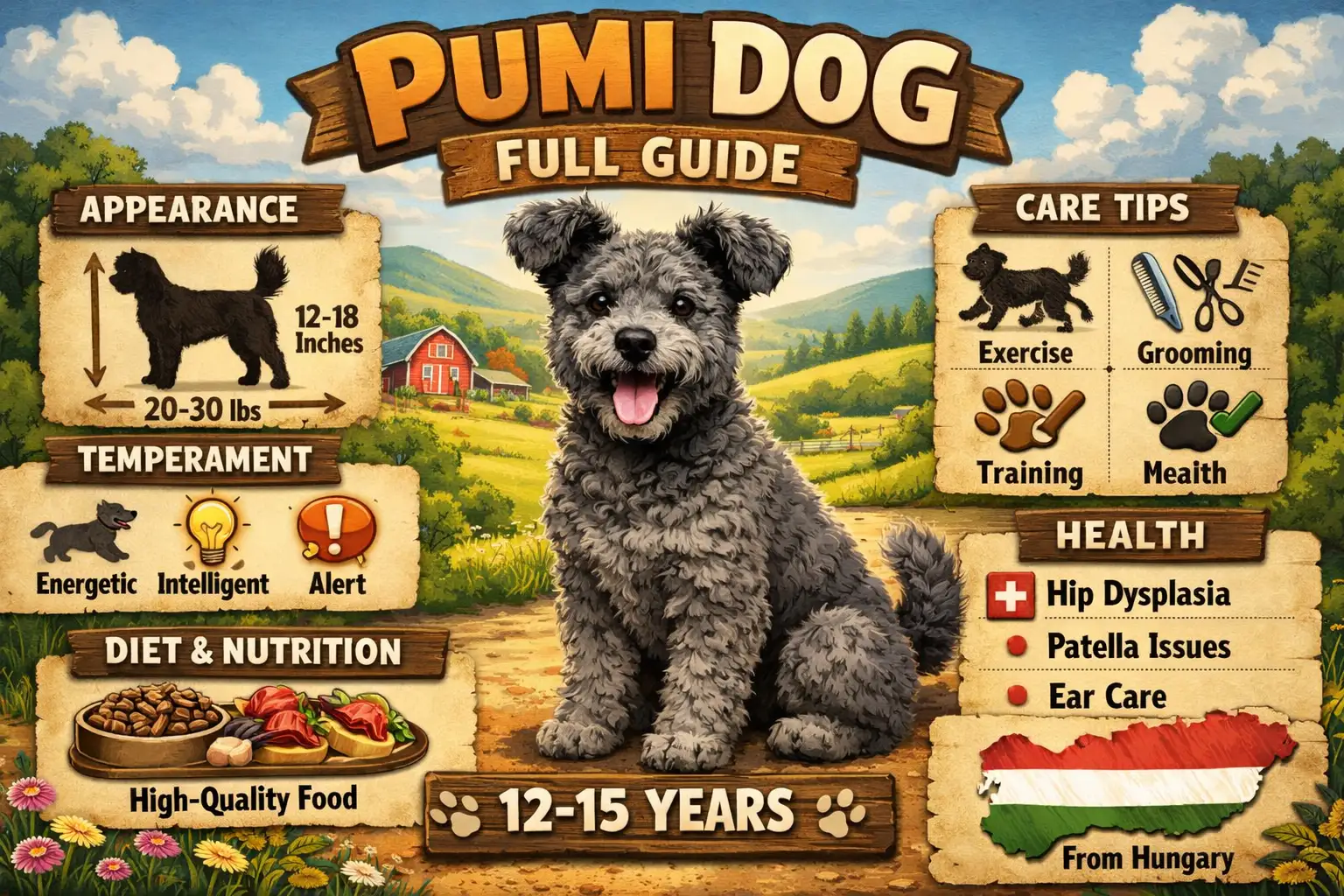 Pumi Dog: Complete Breed Guide, Temperament, Size, Care & Ownership