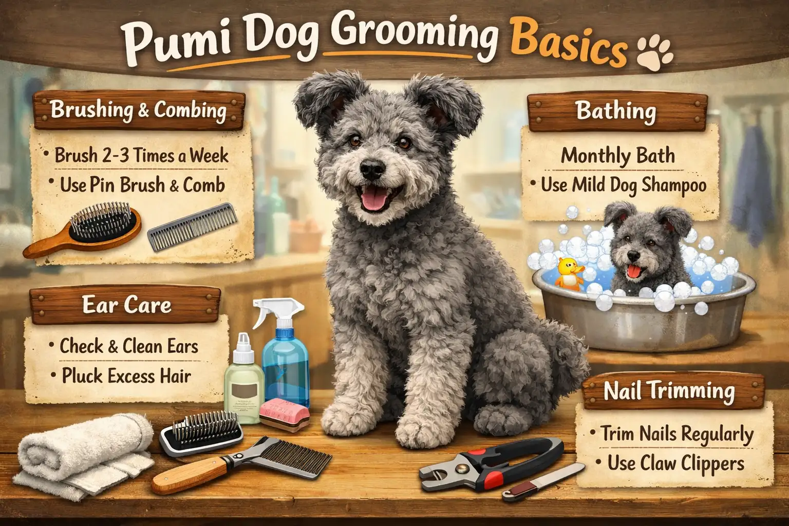 Pumi Dog Grooming: Essential Care Tips for a Healthy Curly Coat