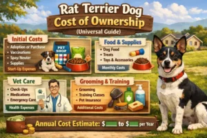 Detailed Rat Terrier dog cost of ownership universal guide covering food, vet care, grooming, and more in.