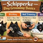 Schipperke dog grooming basics showing coat care, shedding control, brushing routine, and double coat maintenance