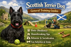 Helpful Scottish Terrier dog general training guides for obedience, behavior shaping, and daily life in.