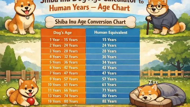 Shiba Inu puppy beside an adult Shiba Inu, illustrating growth stages and size differences from puppy to mature dog