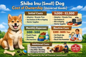 Shiba Inu (Small) dog cost of ownership universal guide detailing lifetime expenses and care costs in.