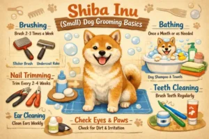 Shiba Inu (Small) dog grooming basics covering coat care, shedding, bathing, and upkeep for.