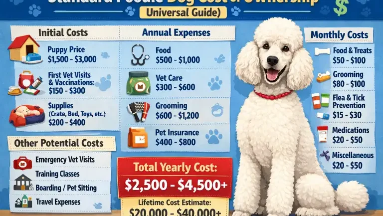 Standard Poodle Dog Cost of Ownership Universal Guide