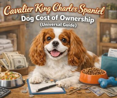 cavalier king charles spaniel feeding showing an adult dog eating a balanced meal from a bowl