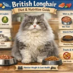 Alt text: British Longhair cat diet and nutrition guide with healthy feeding tips