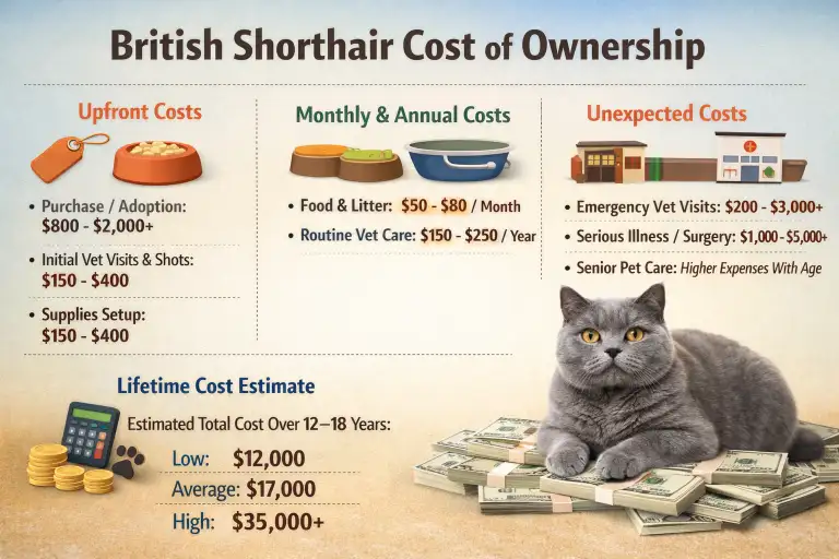 British Shorthair Cat Cost of Ownership and Lifetime Expenses
