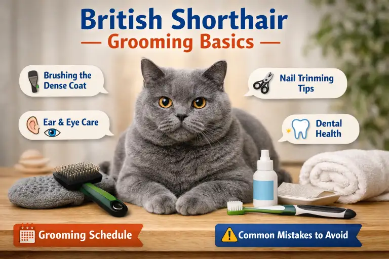 British Shorthair Cat Grooming Basics for Coat Care and Hygiene