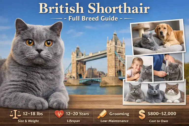 British Shorthair Cat Full Breed Guide Covering Care, Traits, and Lifespan