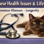 Alt text: Burmese cat health issues and lifespan overview with wellness focus