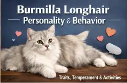 Burmilla Longhair cat personality and behavior traits in a friendly home setting