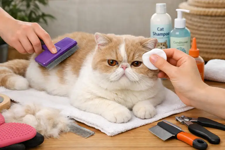 Exotic Shorthair Cat Grooming Basics for Coat Care and Hygiene