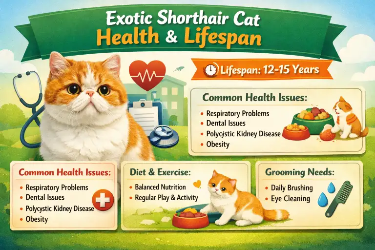 Exotic Shorthair Cat Health Issues and Average Lifespan Guide