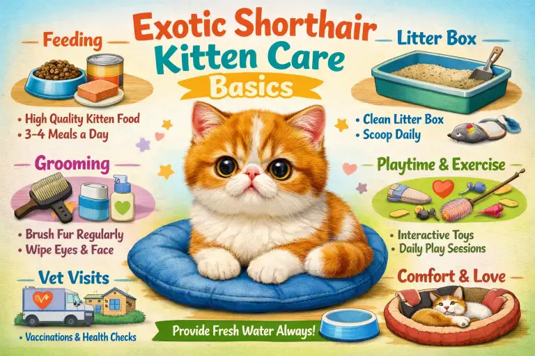 Exotic Shorthair Kitten Care Guide for Growth and Early Health