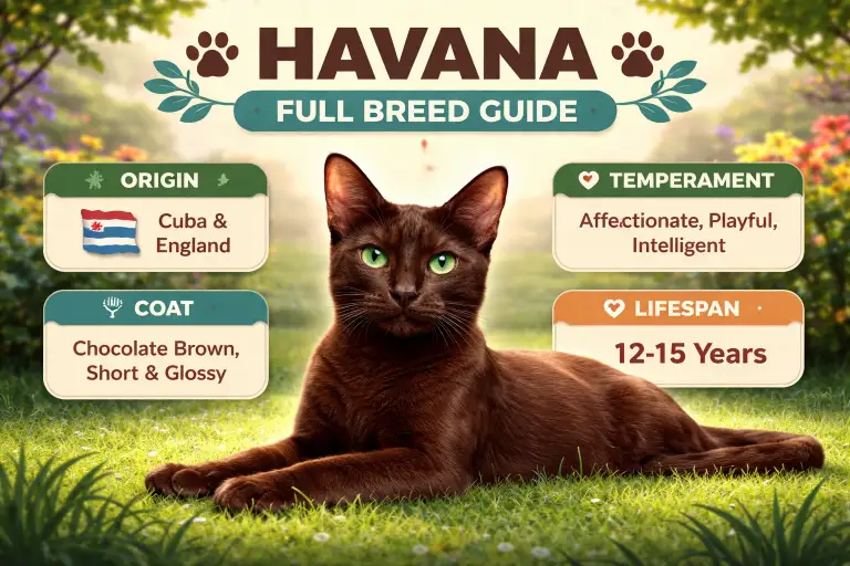 Havana Cat Full Breed Guide Covering Care, Traits, and Lifespan