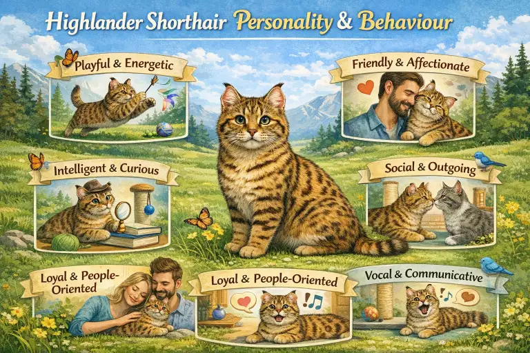 Highlander Shorthair Cat Personality and Behavior Explained