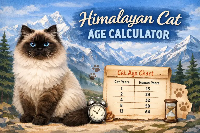 Himalayan Cat Age Calculator to Human Years With Simple Chart