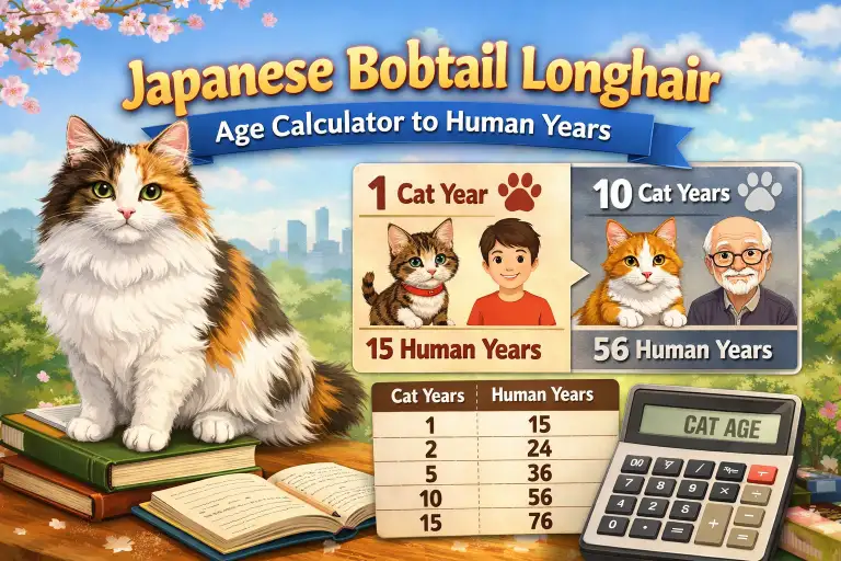Japanese Bobtail Longhair Age Calculator to Human Years (Age Chart & Conversion Guide)