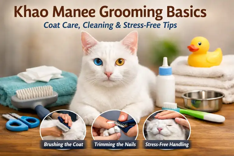 Khao Manee Grooming Basics: A Beginner-Friendly Guide to Coat Care, Cleaning, and Stress-Free Handling