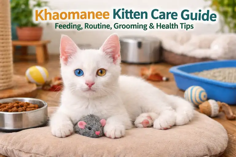 Khaomanee Kitten Care Guide: Feeding, Routine, Grooming & Health Basics