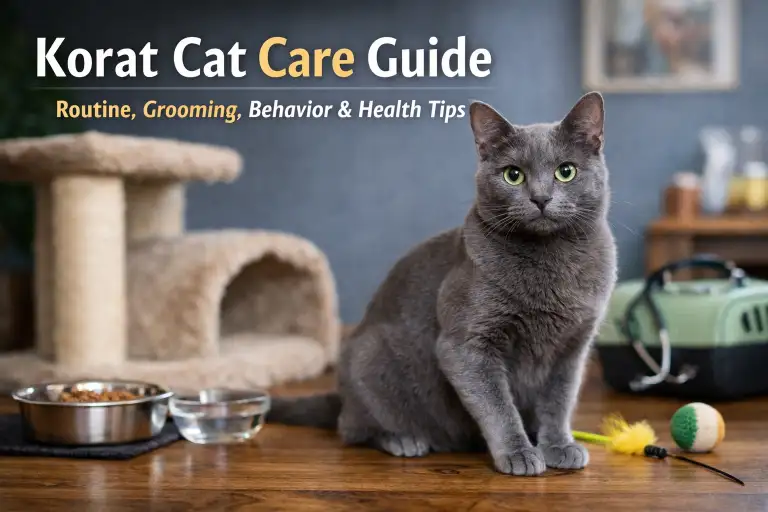 Korat Cat Care Guide: Daily Routine, Grooming, Behavior & Health Tips