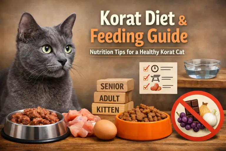 Korat Diet, Nutrition & Feeding Guide: What to Feed a Healthy Korat Cat