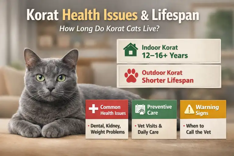 Korat Health Issues & Lifespan: How Long Do Korat Cats Live?