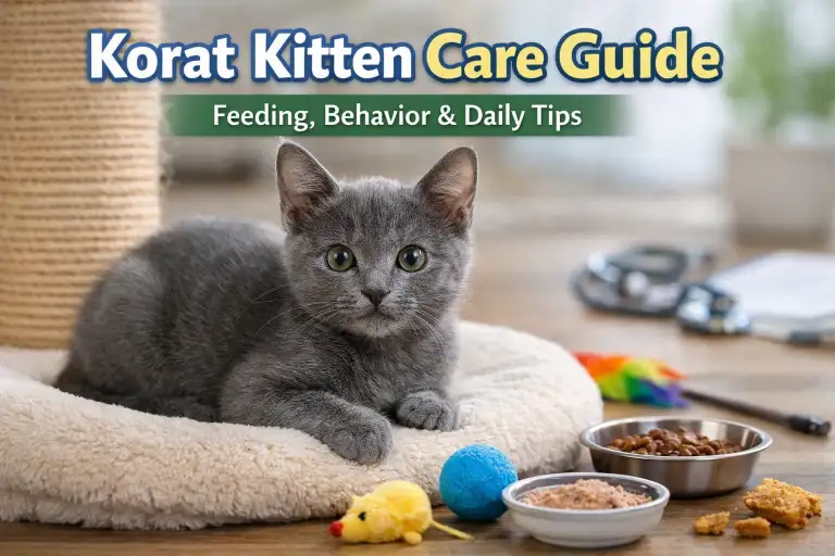 Korat Kitten Care Guide: Feeding, Behavior, and Daily Care for New Owners