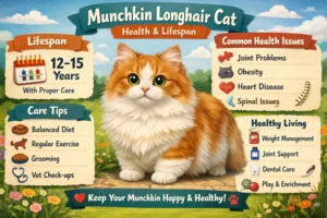 Minuet Longhair cat health issues and lifespan overview with wellness focus
